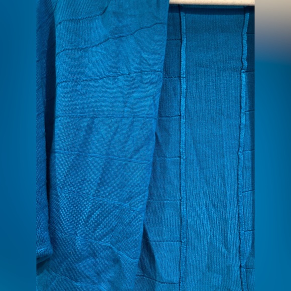 Express Open Sweater Cardigan Teal Lightly Ribbed/Textured Half Sleeve Small (S) - Picture 4 of 7